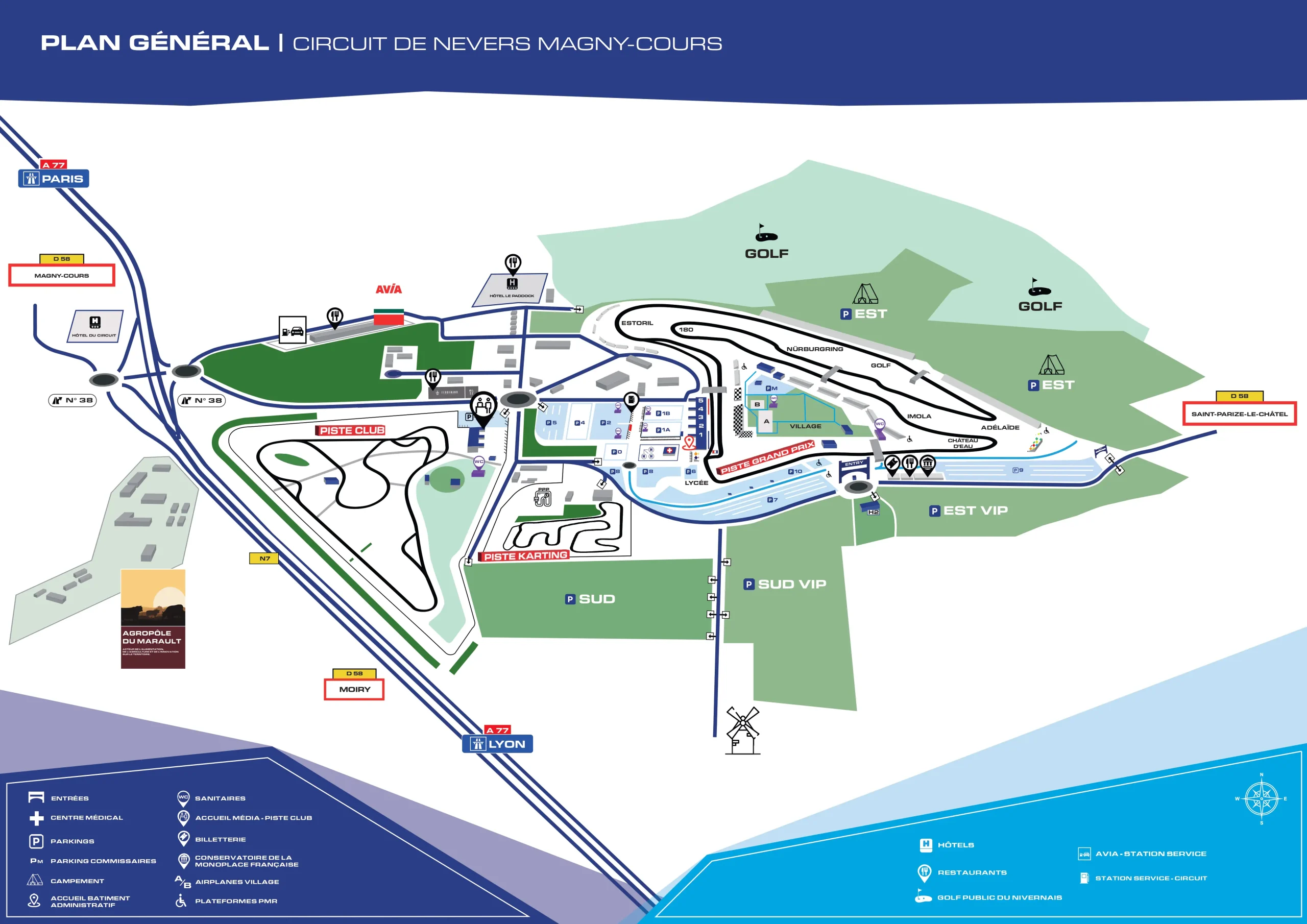 Plan complet enceinte Magny-Cours